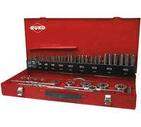 RUKO 245041 Set de tarauds pour machine 43 pièces métrique M3, M4, M5, M6, M8, M10, M12 coupe à droite HSS 1 set