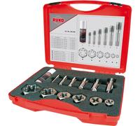 RUKO 245059 Set de tarauds pour machine 13 pièces 1/8, 3/8, 1/2, 3/4, 1 coupe à