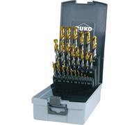 RUKO 2501215TRO HSS-G Jeu de forets à queue 25 pièces 1 mm, 1.5 mm, 2 mm, 2.5 mm, 3 mm, 3.5 mm, 4 mm, 4.5 mm, 5 mm, 5.5 mm, 6 mm