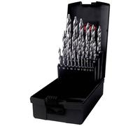 RUKO 259215RO HSS-G Jeu de forets à queue 25 pièces 1 mm, 1.5 mm, 2 mm, 2.5 mm, 3 mm, 3.5 mm, 4 mm, 4.5 mm, 5 mm, 5.5 mm, 6 mm