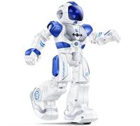 Ruko 6088 Robot Programmable Interactif pour Enfants 3-6 Ans, Bleu | Contrôle gestuel, télécommande et application mobile, robot rechargeable interactif, visages LED et jeux Q&A