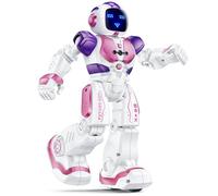 Ruko 6088 Robot Programmable Interactif pour Enfants 3-6 Ans, Rose Violet | Contrôle gestuel, télécommande et application mobile, robot rechargeable interactif, visages LED et jeux Q&A