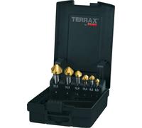 Ruko Terrax by 4317784907071 Jeu de à fraiser/ébavurer DIN 335 forme C Lot de 90 ° HSS TiN dans coffret en plastique 1, A102 152tro