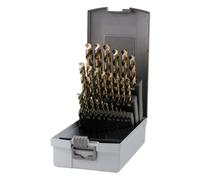 RUKO Jeu de forets hélicoïdaux pour métal 228215RO DIN 338 UNI HSSE-Co 5, 25 pièces
