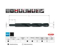 Ruko Forets DIN 338 HSS-R laminé type N taillés meulés à queue réduite Quantité:1