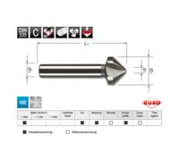 Ruko Fraises à chanfreiner 3 dents DIN 335 forme C 90° HSS Quantité:1