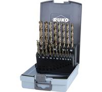 RUKO 215214RO HSSE-Co 5 Jeu de forets pour le métal 19 pièces 1 mm, 1.5 mm, 2 mm, 2.5 mm, 3 mm, 3.5 mm, 4 mm, 4.5 mm, 5 mm, 5.5