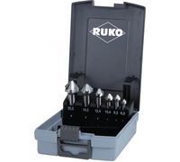 RUKO Jeu d’embouts à chanfreiner DIN 335 C 90 degr. 6,3-20,5 mm HSS-Co 5 coff...