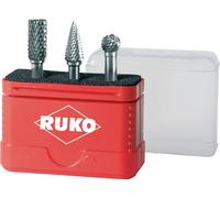 RUKO Jeu de fraises sur tige D. de la tige 6 mm 3 pièces HM ZYA-ST/SPG/KUD