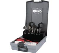 RUKO Jeu d'embouts coniques et à chanfreiner 90° "courts" HSS en cassette plastique - 7 pces - W102319RO