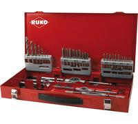 RUKO Jeu d'outils de taraudage 44 pièces HSS
