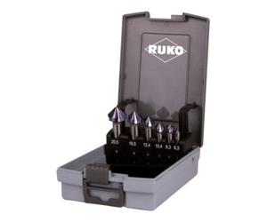 Ruko Jeux de fraises à chanfreiner 3 dents DIN 335 forme C 90° HSS-TiAlN en coffret plastique Quantité:1