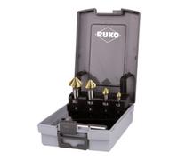 Ruko Jeux de fraises à chanfreiner 3 dents DIN 335 forme C 90° HSS-TiN en coffret plastique Quantité:1