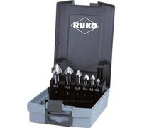 RUKO 102152RO Jeu de fraises coniques 6 pièces 6.3 mm, 8.3 mm, 10.4 mm, 12.4 mm, 16.5 mm, 20.5 mm HSS tige cylindrique 1 set