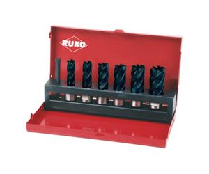 Ruko Set de carrougeage 7 pces D. 12-22 mm HSS-TiAlN L.30mm Weldon RUKO Quantité:1