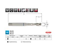 Ruko Taraud machine droit entrée GUN DIN 371 HSS M 4 Quantité:1