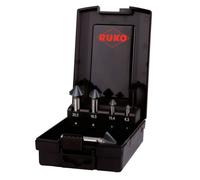 RUKO ULTIMATECUT 4S 102891PRO Jeu de fraises coniques 5 pièces 6.30 mm, 10.40 mm, 16.50 mm, 20.50 mm, 25 mm HSS tige cylindrique