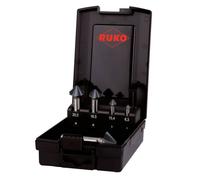 RUKO ULTIMATECUT 102891PRO Jeu de fraises coniques 6.30 mm, 10.40 mm, 16.50 mm, 20.50 mm, 25 mm HSS tige cylindrique 1 set