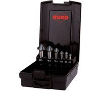 RUKO ULTIMATECUT 4S 102890PRO Jeu de fraises coniques 6 pièces 6.30 mm, 8.30 mm, 10.40 mm, 12.40 mm, 16.50 mm, 20.50 mm HSS tige cylindrique 1 set