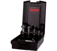 RUKO ULTIMATECUT 4S 102891PRO Jeu de fraises coniques 5 pièces 6.30 mm, 10.40 mm, 16.50 mm, 20.50 mm, 25 mm HSS tige cylindrique 1 set