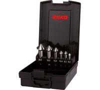 RUKO ULTIMATECUT 4S 102890RO Jeu de fraises coniques 6 pièces 6.30 mm, 8.30 mm, 10.40 mm, 12.40 mm,