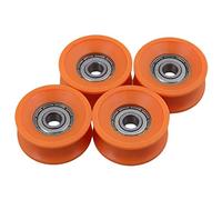 Rukurmo 4 PièCes SéRies 6X30X13Mm en Plastique Enduit Scellé Roulements en Acier 606Z U Profond Guide de Rainure Poulie Rail Roulement à Billes Roulement Roue