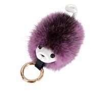 Rulbelok Anneaux élégants en faux cheveux d'animaux - Accessoire léger et robuste - Mousqueton hérisson - Décoration de voiture - Charme robuste, a, taille unique