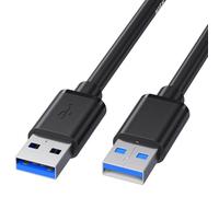 Rulbelok Câble USB 3.0 mâle vers mâle USB A vers USB A haute vitesse pour un transfert de données rapide et une charge pour disques durs