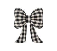 Rulbelok Coussin ergonomique de voiture avec motif à carreaux et nœud papillon - Compagnon de conduite confortable - Appui-tête de voiture - Coussin lombaire - Accessoires de voiture