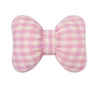 Rulbelok Coussin ergonomique de voiture avec motif à carreaux et nœud papillon - Compagnon de conduite confortable - Appui-tête de voiture - Coussin lombaire - Accessoires de voiture