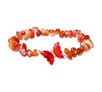 Rulbelok Cristaux papillon à longueur réglable en pierre naturelle pour anniversaires, Saint-Valentin, cristaux naturels anti-stress, taille unique, Comme décrit