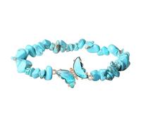 Rulbelok Cristaux papillon à longueur réglable en pierre naturelle pour anniversaires, Saint-Valentin, cristaux naturels anti-stress, taille unique, Comme décrit