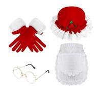 Rulbelok Ensemble de tablier à taille réglable sur le thème des vacances, doux, respirant, fête de Noël, cosplay, cuisine, costume de jeu de rôle