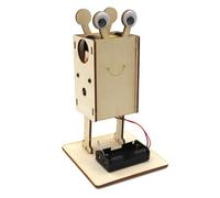 Rulbelok Kids Wood Dancing Robot Assembly Kits Science Physics Craft Project Toy for School Student Stem Learning Party Activity Children Science Experiment Set