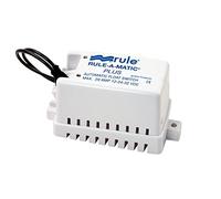 Rule 40FA Rule-A-Matic Plus Interrupteur à flotteur pour pompe de cale avec porte-fusible, 12, 24 ou 32 V, joints étanches à l'humidité, blanc, 7,6 x 14,5 x 6,3 cm