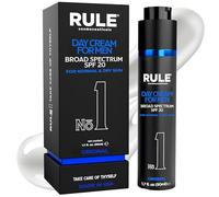 RULE Crème hydratante 10 en 1 pour homme avec SPF 20 - Crème visage anti-âge pour homme - Collagène, extrait de réglisse, vitamine B, C, E, crème de jour anti-rides pour le visage pour homme, soins de