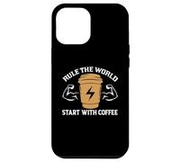 Rule The World Star with Coffee Baristas Funny Coffee Lover Coque pour iPhone 12 Pro Max