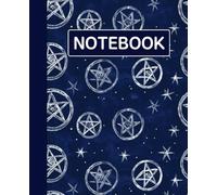 Ruled dotted line inlay Notebook for writing, for work, 7x9, notes in school, university, college, office, home. For student.: star pattern