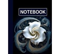 Ruled dotted line inlay Notebook for writing, for work, 7x9, notes in school, university, college, office, home. For student.: abstract flower