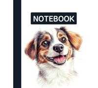 Ruled dotted line inlay Notebook for writing, for work, 7x9, notes in school, university, college, office, home. For student.: cute dog
