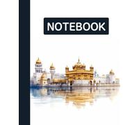 Ruled dotted line inlay Notebook for writing, for work, 7x9, notes in school, university, college, office, home. For student.: palace reflected in water