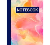 Ruled line inlay Notebook for writing, for work, 7x9, notes in school, university, college, office, home. For student.: abstract artwork