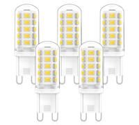 RuLEDne Ampoules G9 LED 3W Équivalent 33W 40W 50W G9 Halogène Lampe, Blanc Naturel 4000K, 320LM, 360 Degrés, Sans Scintillement, CRI 83+, AC/DC 220-240V, Non Dimmable, Paquet de 5