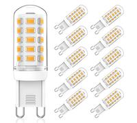 RuLEDne Ampoules LED G9 à Intensité Variable Blanc Chaud 2700K, 3W Remplacement 25W-40W Halogène, Sans Scintillement, 320lm, AC 220-240V, Lot de 10
