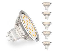 RuLEDne Ampoules LED MR11, culot GU4 à deux broches ACDC 12 V 3 W (équivalent à des ampoules halogènes de 25 W 30 W), blanc chaud 2700 K - 3000 K, spot pour éclairage de paysage domestique, Lot de 6