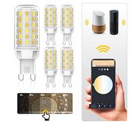 RuLEDne G9 Ampoule LED Dimmable Smart Compatible Avec Alexa Echo Google Home SmartThings 4W 350 Lumen Remplacement 40W Halogène Commande Vocale WiFi 5er Pack