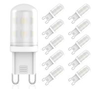 RuLEDne G9 LED Light Bulb 2 W Replacement for Halogen Lamp G9 28 W 25 W 20 W, G9 LED Cool White 6000 K, AC 230 V G9 LED Bulb, CRI 85+, No Flickering, 360 Degree Angle, Not Dimmable, Pack of 10