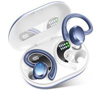 Rulefiss Écouteurs Bluetooth Sport, Casque Bluetooth avec 4 ENC Mics, Hi-FI Stéréo Écouteurs sans Fil Anti-Bruit IP7 Étanche USB-C Charge Rapide, Bleu