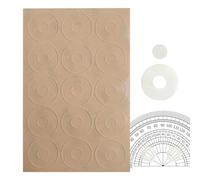 RULER GRIP PBITS | Poignées de règle de couette en silicone transparent | 30 anneaux de poignée non slip, anneaux de support adhésif pour coutures souveraines