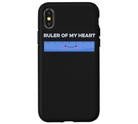 Ruler of My Heart Cute Kawaii Math Pun Géométrie Arithmétique Coque pour iPhone X/XS